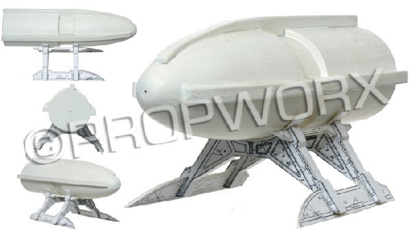 NX-Alpha and Sled Study Model: NX-Alpha study model created during production of the Star Trek: Enterprise episode "First Flight." The NX-Alpha was the first Earth starship to break the warp two barrier, but it broke up near Jupite