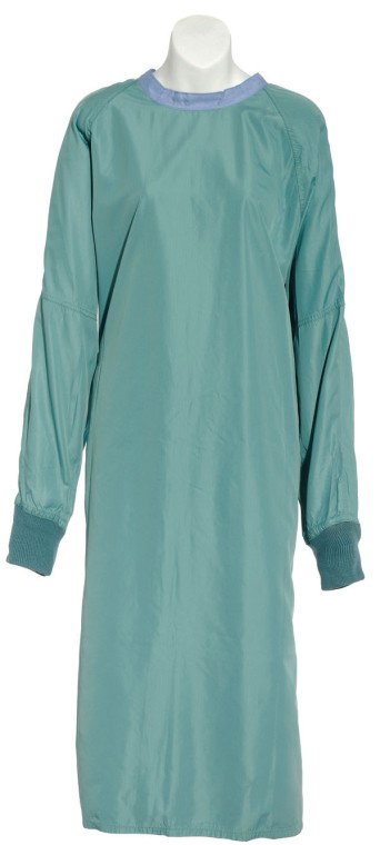 Carter's Surgical Gown from "Dominion": Production Description: Surgical gown worn by actress Amanda Tapping as "Samantha Carter" in the Stargate SG-1 Season Ten episode "Dominion" during Adria's surgery. A valuable member of the SG-1 team,