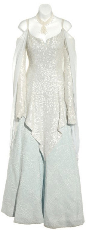 Morgan Le Fay's Costume from "The Ark of Truth": Production Description: Costume worn by actress Sarah Strange as "Morgan Le Fay" during the production of "Stargate: The Ark of Truth". Morgan disguised herself as the Ancient Merlin while she led Dan