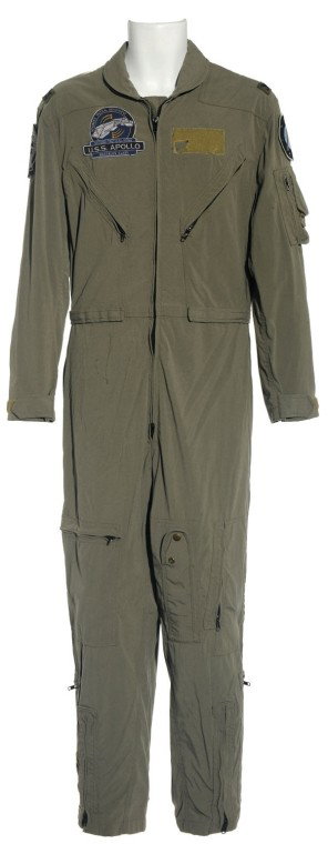 Abe Ellis's Apollo Flight Suit: Production Description: Green flight suit worn by actor Michael Beach as "Abraham Ellis" during the production of Stargate Atlantis. Technical Description: Green, zip-front, military jumpsuit with col