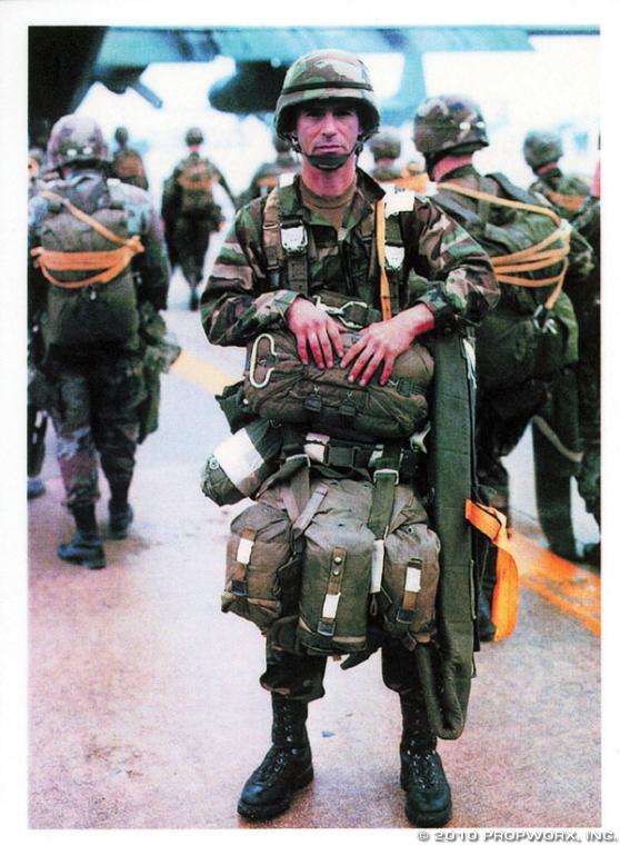 O'Neill's Paratrooper Photo: Production Description: Photo of Richard Dean Anderson, taken to appear from his time as a paratrooper. O'Neill served as the team leader of the first mission to Abydos, then later became commander of