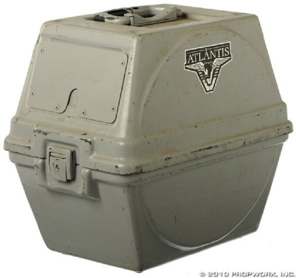 Atlantis Storage Crate: Production Description: Archival storage crate seen in numerous episodes of Stargate Atlantis. These items could often be found in the backgrounds of scenes where supplies were needed, from Atlantis s