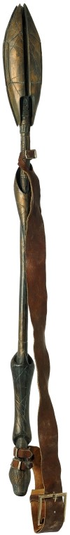 Sodan Staff Weapon: Production Description: Sodan version of the Jaffa staff weapon, used by the reclusive Sodan society in the ninth season of Stargate SG-1. The Sodan were a splinter group of Jaffa warriors who separat