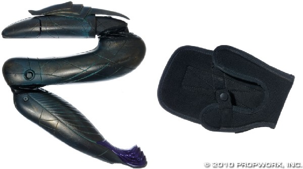 Zat Gun with Human Holster: Production Description: Zat'nikatel used by both Jaffa and humans in the production of Stargate SG-1. Zat'ni'katels were introduced in the SG-1 Season One finale, "Within the Serpent's Grasp," as a le