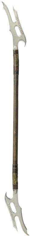 Sodan Krantu Staff: Production Description: Staff used by the reclusive Jaffa race in the Stargate SG-1 Season Nine episode "Babylon". The Sodan used numerous varieties of weapons to train with, including this version wh