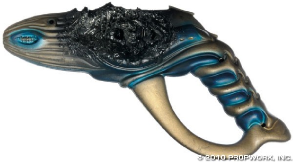 Wraith Stunner Pistol - Battle Damaged: Production Description: Human version of a Wraith stunner pistol holster, wielded by Atlantis reconnaissance teams from Seasons Two to Five of Stargate Atlantis. Stunner pistols became commonplace at 