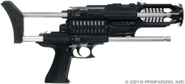 Anti-Replicator Gun: Production Description: Gun developed to neutralize Replicator cells, seen throughout Atlantis and also "The Ark of Truth". Based on the Anti Replicator weapon developed from Jack O'Neill's mind on St