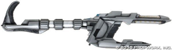 Hebridian Rifle: Production Description: Rifle wielded by Hebridian and Serrakin officers in the Stargate SG-1 episodes "Forsaken" and "Space Race". Different classes of officers used Hebridian weapons with different 