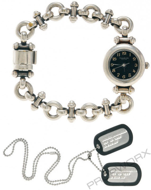 Carter's Dog Tags and Watch: Dog tags and watch worn by actress Amanda Tapping as "Samantha Carter" in the production of Stargate SG-1. A valuable member of the SG-1 team, Sam worked on the Stargate project two years before Dr. D