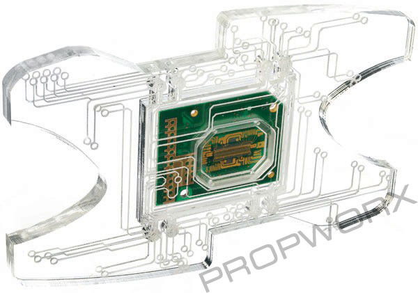 Modified Asgard Data Crystal: Hero modified Asgard data crystal, used by actor Currie Graham as "Marrick" to initiate the IOA's instructions to set Replicators loose inside the Ori galaxy. This prop was featured prominently in the