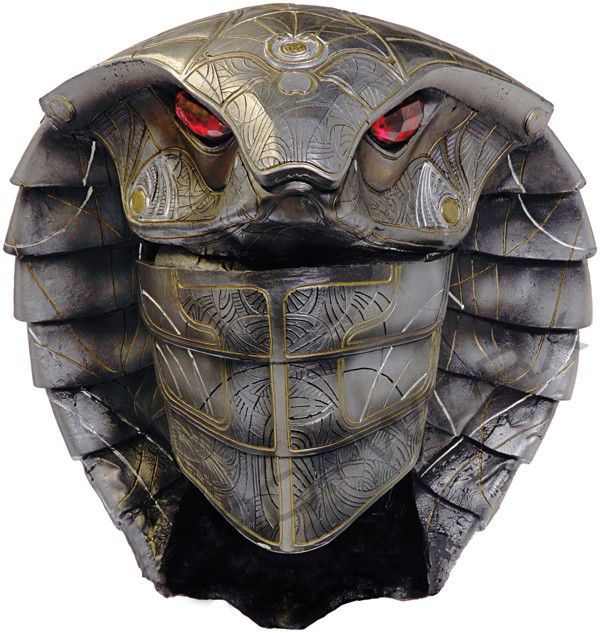 Serpent Guard Helmet: Light-up helmet worn by a Serpent guard, used in the production of Stargate SG-1. Serpent guards protected Apophis and his numerous minions. This cobra design was the television series answer to the H