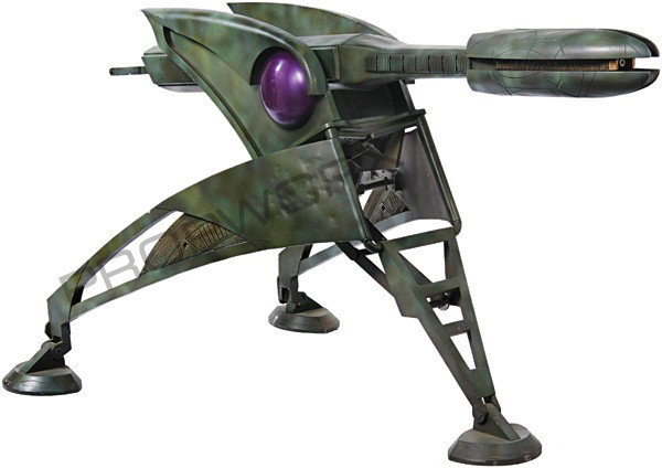 Goa'uld Staff Cannon and Tripod: Staff cannon introduced in the Stargate SG-1 Season One episode "There But For the Grace of God" and used repeatedly throughout the series thereafter. This cannon features a working opening and closin