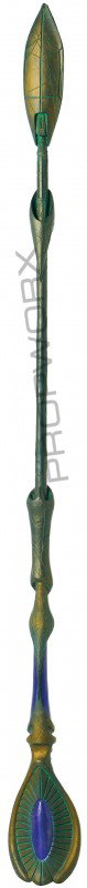Jaffa Staff Weapon: Prop staff weapon used in the production of Stargate SG-1. Teal'c carried a staff of this type as his weapon of choice for all ten seasons of the series. This staff is bowed from leaning against a wal