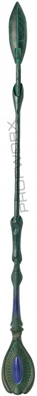 Jaffa Staff Weapon: Prop staff weapon used in the production of Stargate SG-1. Teal'c carried a staff of this type as his weapon of choice for all ten seasons of the series. This staff is bowed from leaning against a wal