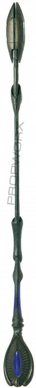 Jaffa Staff Weapon: Prop staff weapon used in the production of Stargate SG-1. Teal'c carried a staff of this type as his weapon of choice for all ten seasons of the series. This staff is bowed from leaning against a wal