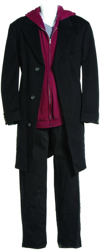 Bartleby's Hero Costume: Production Description: This signature costume was worn by actor "Ben Affleck" throughout Dogma. The black overcoat and sweater were the main attire for the fallen angels. Production noted these items