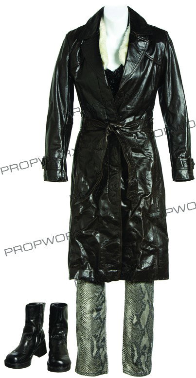 Chrissy's Fight Costume: Production Description: This costume was worn by actress Eliza Doushku while portraying the character Sissy in the film "Jay and Silent Bob Strike Back". Production noted this as the outfit used when 
