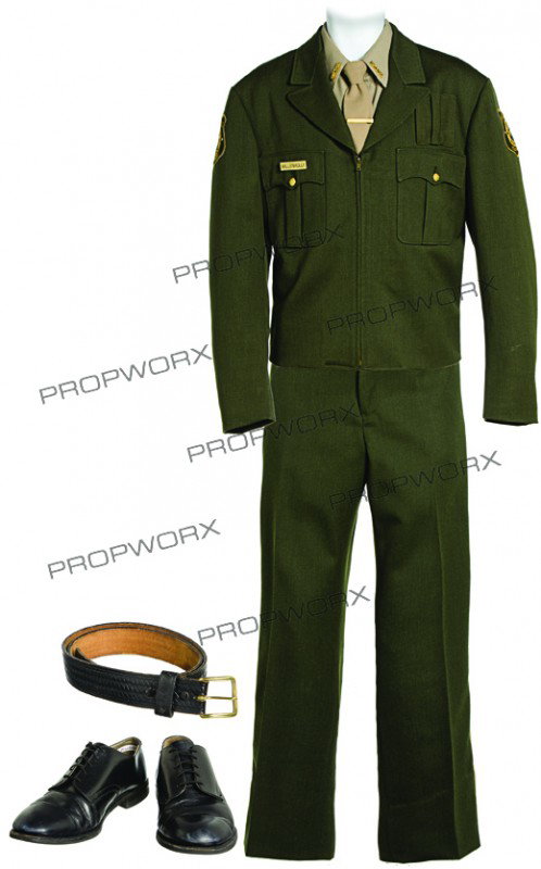 Federal Wildlife Marshal Willenholly's Costume: Production Description: This costume was worn by actor Will Ferrell while portraying the character Federal Wildlife Marshal Willenholly in the film "Jay and Silent Bob". Production noted this as the h