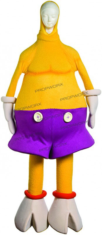 Mooby Mascot Costume Body: Production Description: The Mooby mascot costume from the film "Jay and Silent Bob Strike Back." Production noted this shirt as the Mooby who was on the set of "Mooby's Lost Weekend" before getting sh
