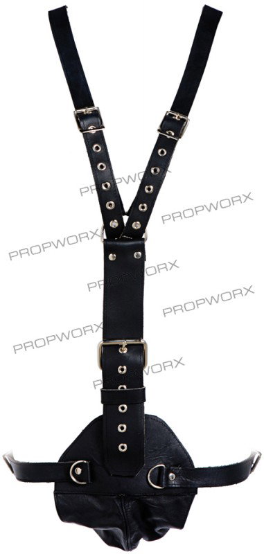 Barry's Leather Costume: Production Description: Barry's leather harness outfit for the film, "Zack and Miri Make a Porno". Production noted this was the hero outfit worn by actor, Ricky Mabe, on the first night of filming "S