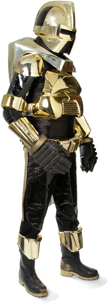 Battlestar Galactica Original Series Gold Cylon: Production Description: Gold Cylon Centurion from the original Battlestar Galactica. Pieces of this item were screen used in the television series and were also re used in the Battlestar Galactica th
