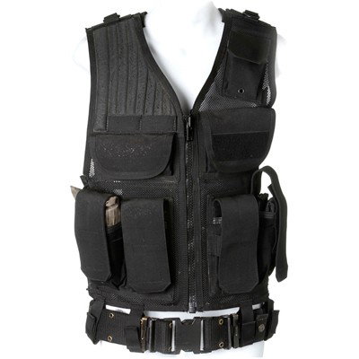 Stargate Atlantis Carter Black Tactical Vest: Production Description: Black tactical vest worn by Amanda Tapping as "Samantha Carter" in the Stargate Atlantis Season 4 episode "Trio". Carter wears this vest during on offworld mission where she, M