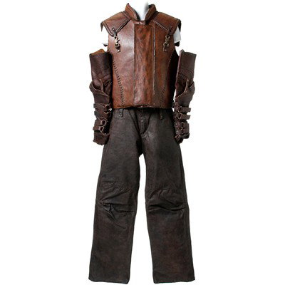 Ronon Costume from "The Lost Tribe" with Gauntlets: Production Description: Costume worn by actor Jason Momoa as "Ronon Dex" in the Stargate Atlantis Season 5 episode "The Lost Tribe". Included is a pair of Ronon's screen-used leather gauntlets from St