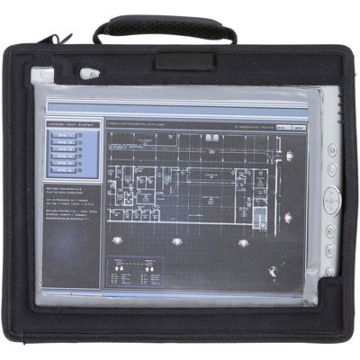 Stargate Computer Tablet: Production Description: Computer tablet of the style seen in numerous episodes of Stargate SG-1 and Stargate Atlantis. This is a soft, stunt version of the prop. Technical Description: Production-made