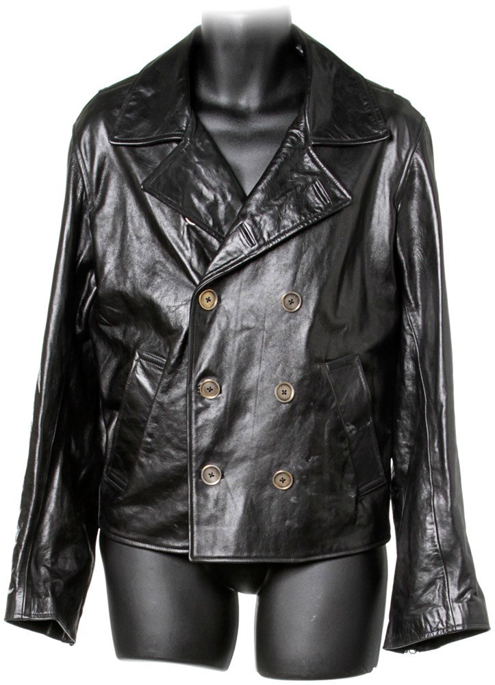 Iron Man 2 Ivan Vanko Hero Jacket: Production Description: Hero leather jacket worn by Ivan Vanko after he escapes from prison and is taken to Hammer Industries to work on the Hammer drones. Production noted this item as being screen u