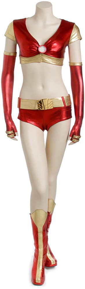 Iron Man 2 Ironette Costume: Production Description: Costume worn by one of the "Ironette" backup dancers during the opening scene where Iron Man/Tony Stark introduces himself at the Stark Expo. Production noted this item as bein