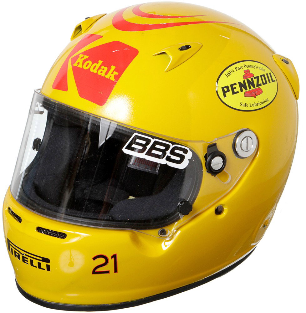 Iron Man 2 Hero Pennzoil Racing Helmet: Production Description: Hero Yellow Pennzoil racing helmet used by the Penzoil racing car driver at The Monaco Historic Grand Prix against Tony Stark. Production noted this item as being screen used. 