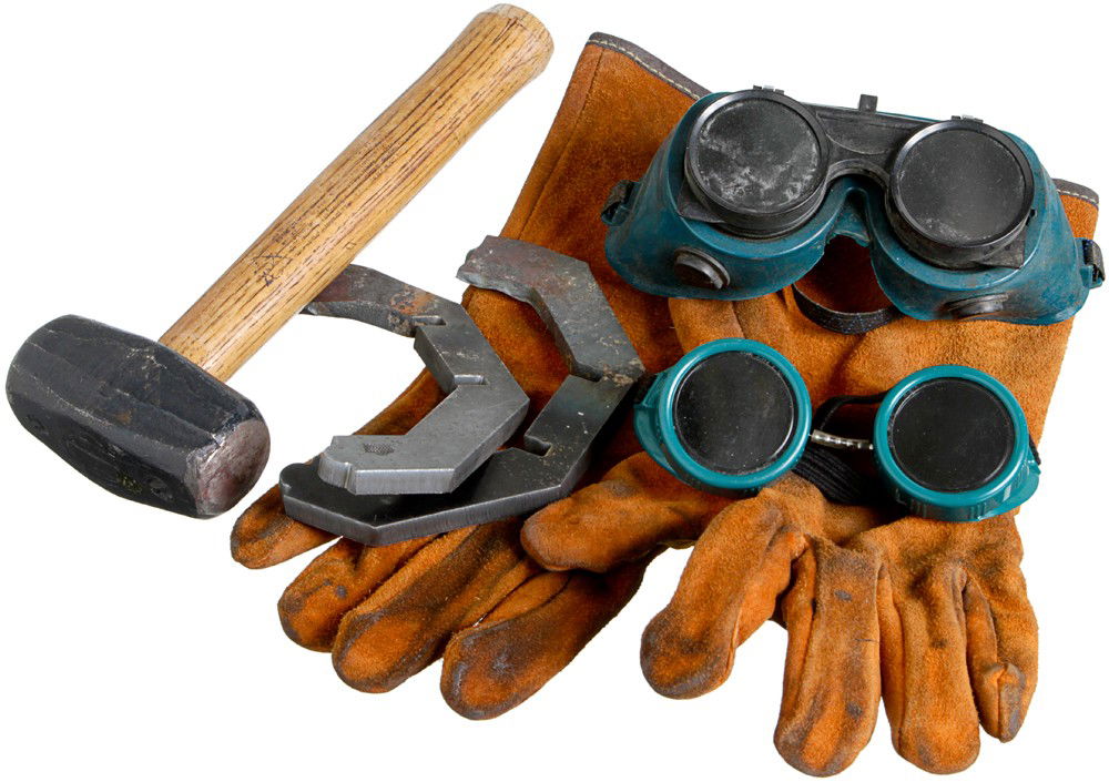 Iron Man 2 Ivan's Hero Welding Hammer & Supplies: Production Description: These gloves, hammer and goggles were used by Ivan Vanko in the opening scene of the movie while making the casing for his arc reactor. This set includes two pieces of hammere