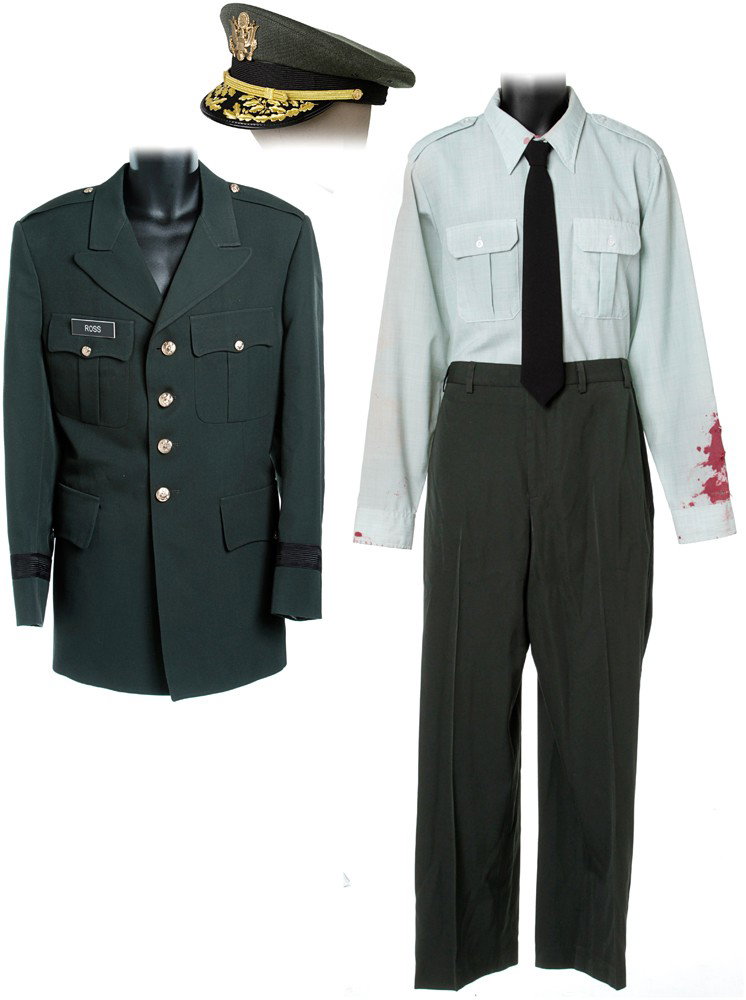 The Incredible Hulk General Ross Military Outfit: Production Description: Dress uniform worn by General 'Thunderbolt' Ross at the experiment that created the Incredible Hulk. Technical Description: U.S. Army dress green jacket, by PICCININI. Includes