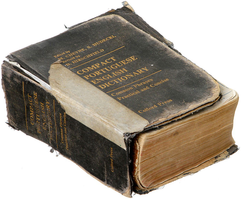 The Incredible Hulk Banners Portuguese Dictionary: Production Description: While hiding out in Brazil, Bruce Banner searched for a cure to his gamma irradiated curse. In his downtime Bruce would watch TV and look up words he did not know using this d