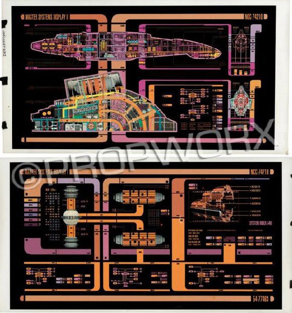 Star Trek: DS9 U.S.S. Valiant Master System Display: Production Description: Two Master Systems display graphics created as backups for the Star Trek: Deep Space Nine episode "Valiant." These graphics were seen on the walls in engineering aboard the Va