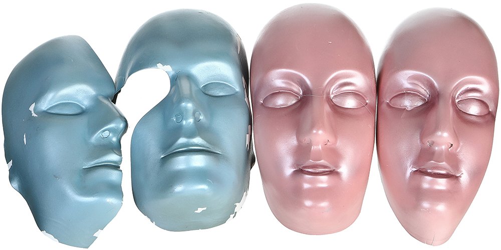 Star Trek: Deep Space Nine Jadzia Dax "Equilibrium": A collection of three masks featured in the Star Trek: Deep Space Nine third season episode "Equilibrium". Jadzia starts having strange visions of masked people who turn out to be her former host Jora