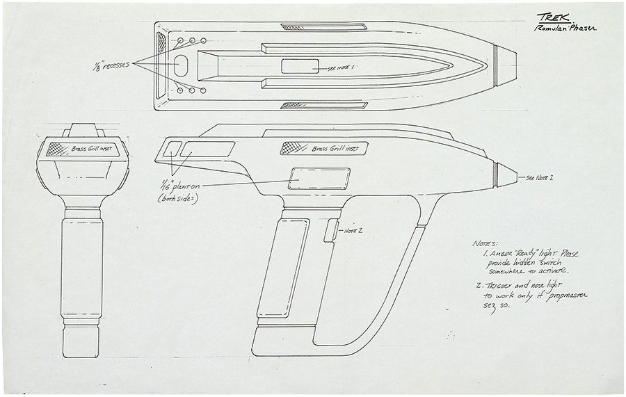 Star Trek: The Next Generation Romulan Phaser Concept (1 of 1)
