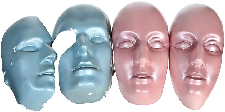 Star Trek: Deep Space Nine Jadzia Dax "Equilibrium": A collection of three masks featured in the Star Trek: Deep Space Nine third-season episode "Equilibrium". Jadzia starts having strange visions of masked people who turn out to be her former host Jora
