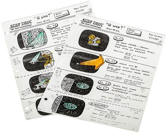 Star Trek: The Next Generation "Q Who" Storyboards (1 of 1)