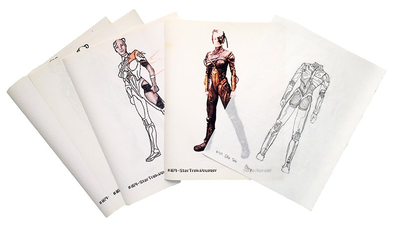 Star Trek: Voyager 7 of 9 Borg Concept Illustration Set (1 of 6)