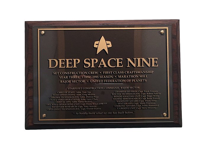 Star Trek: Deep Space Nine Third Season Crew Plaque (1 of 1)