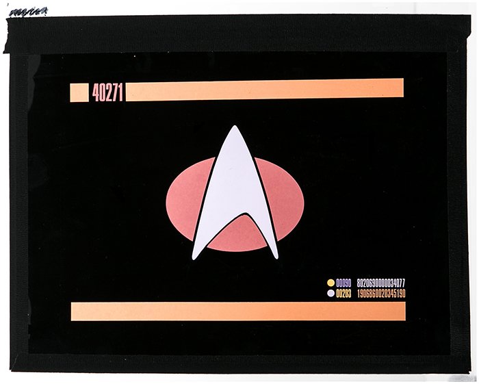 Star Trek: The Next Generation Starfleet LCARS Sheet (1 of 1)