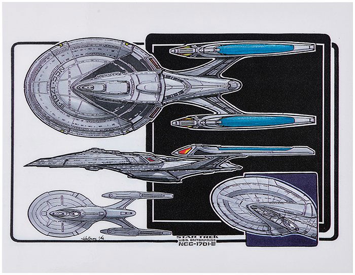 Star Trek: First Contact Enterprise-E Ship Concept Art (1 of 1)
