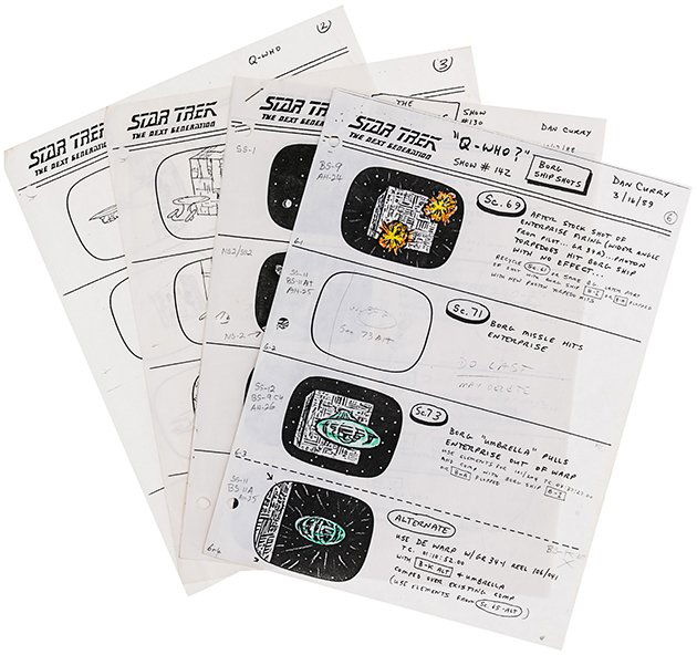 Star Trek: TNG "Q-Who" Storyboard Collection (1 of 1)