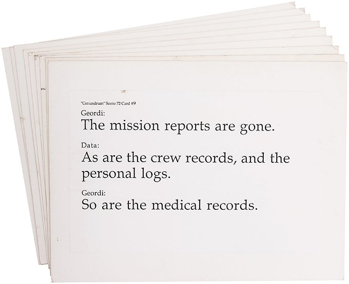 Star Trek: The Next Generation Queue Card Collection (1 of 1)