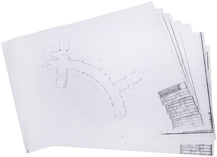 Star Trek: DS9 Trials & Tribble-ations Bridge Blueprint (1 of 1)
