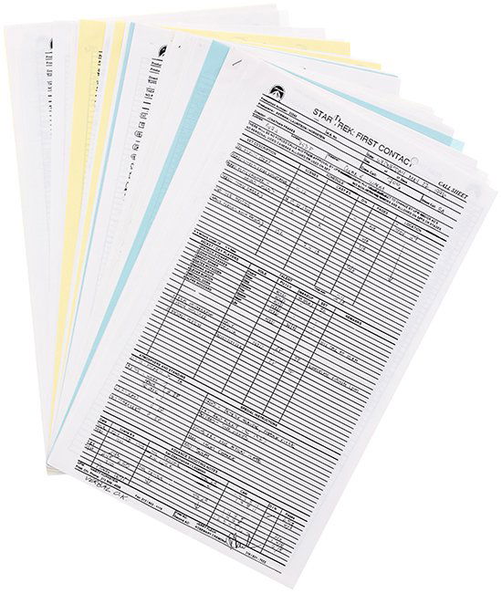 Star Trek: First Contact Call Sheet Collection (1 of 1)