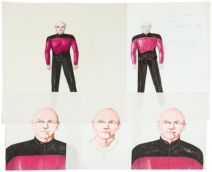 Star Trek: TNGn Captain Picard Original Concept Art (1 of 1)