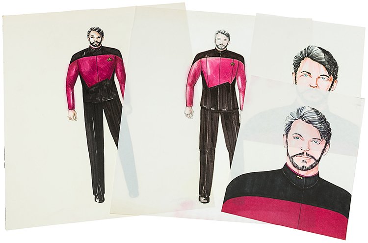 Star Trek: TNG Commander Riker Original Concept Art (1 of 1)