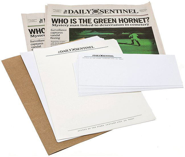 The Green Hornet Newspaper & Stationary Set (1 of 2)
